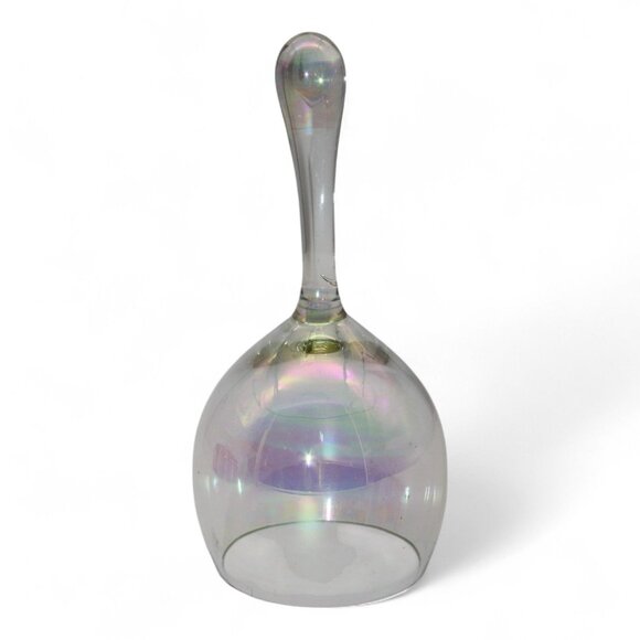 Handmade Iridescent Glass Bell By Loscany Vintage Made In Bulgaria - Picture 1 of 6